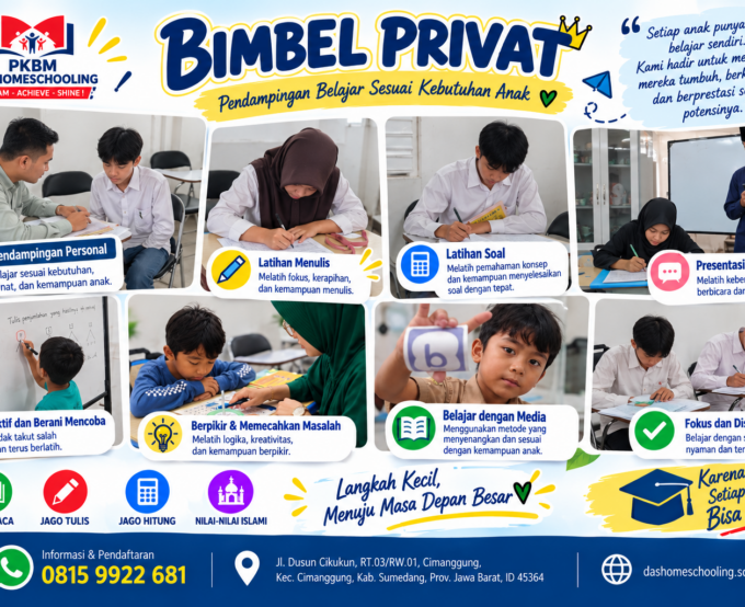 Bimbel Privat PKBM DAS Homeschooling: Pendampingan Belajar Personal untuk Mengembangkan Potensi Anak